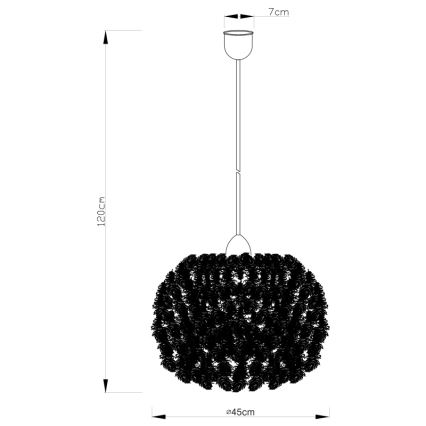 Globo - Sietynas, kabinamas ant virvės 1xE27/40W/230V
