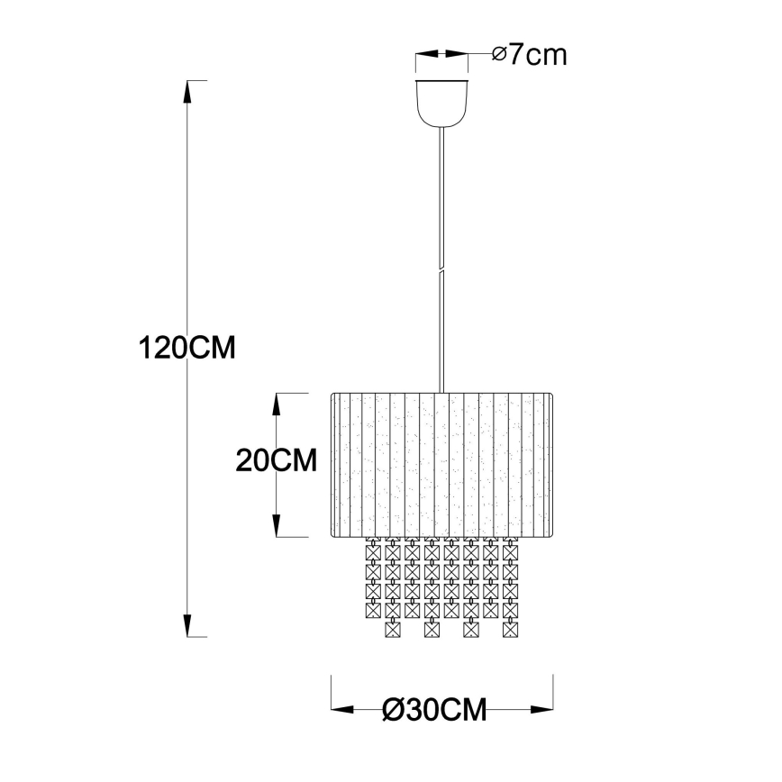 GLOBO 15098 - Pakabinamas šviestuvas PYRA 1xE27/60W/230V