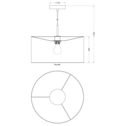 Globo - Pakabinamas sietynas 1xE27/60W/230V