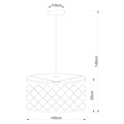 Globo - Sietynas, kabinamas ant virvės 1xE27/60W/230V