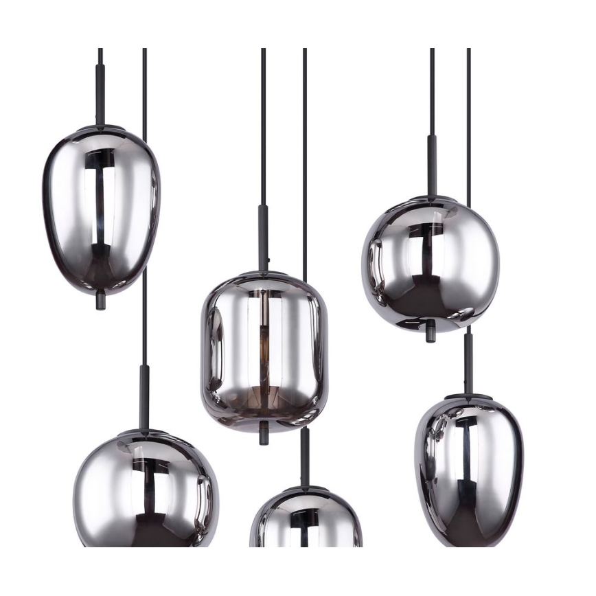 Globo - Pakabinamas sietynas 6xE14/40W/230V juodas
