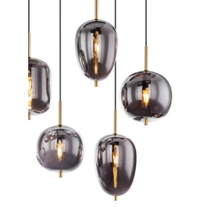 Globo - Pakabinamas sietynas 8xE14/40W/230V dūminis