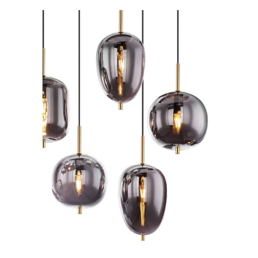 Globo - Pakabinamas sietynas 8xE14/40W/230V dūminis