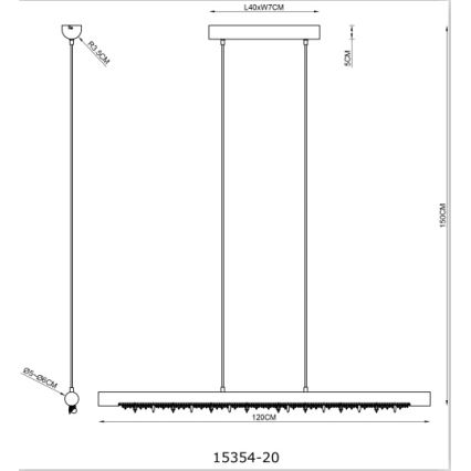 Globo 15354-20 - reguliuojamas LED kabantis šviestuvas ant laido FELICITAS LED/25W/230V, smėlinis