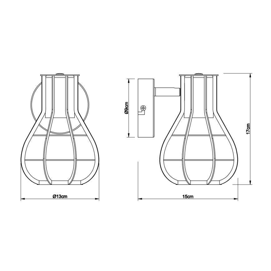 Globo - Sieninis akcentinis šviestuvas 1xE27/40W/230V