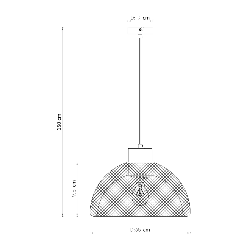 Globo - Sietynas, kabinamas ant virvės 1xE27/60W/230V
