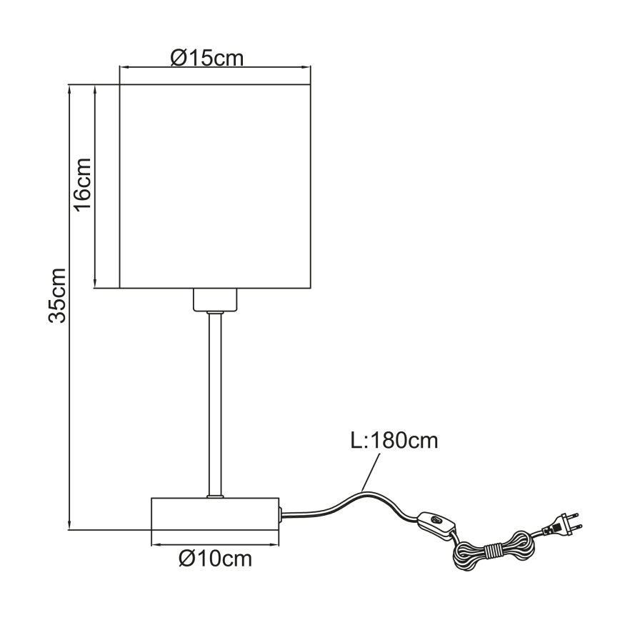 Globo 15431T - Stalinė lempa BEMMO 1xE14 / 25W / 230V