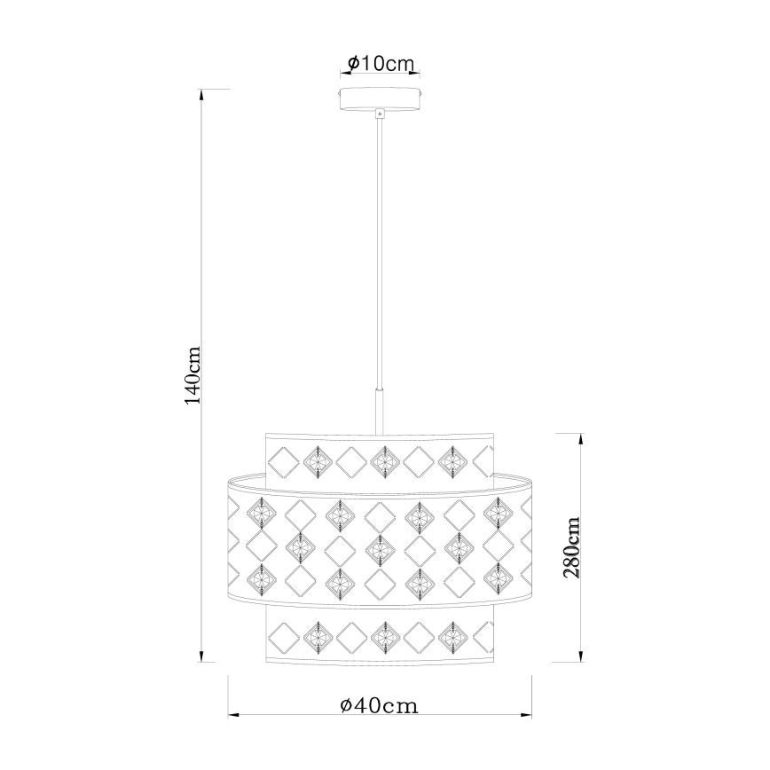 Globo 15448H1 - Pakabinamas sietynas ABBEY 1xE27/60W/230V