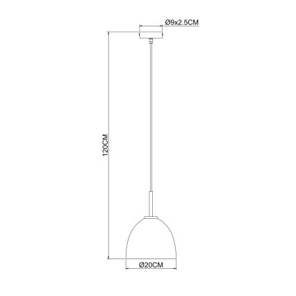 Globo - Sietynas, kabinamas ant virvės 1xE27/60W/230V