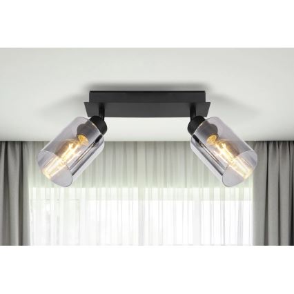 Globo - Akcentinis apšvietimas 2xE27/15W/230V juoda