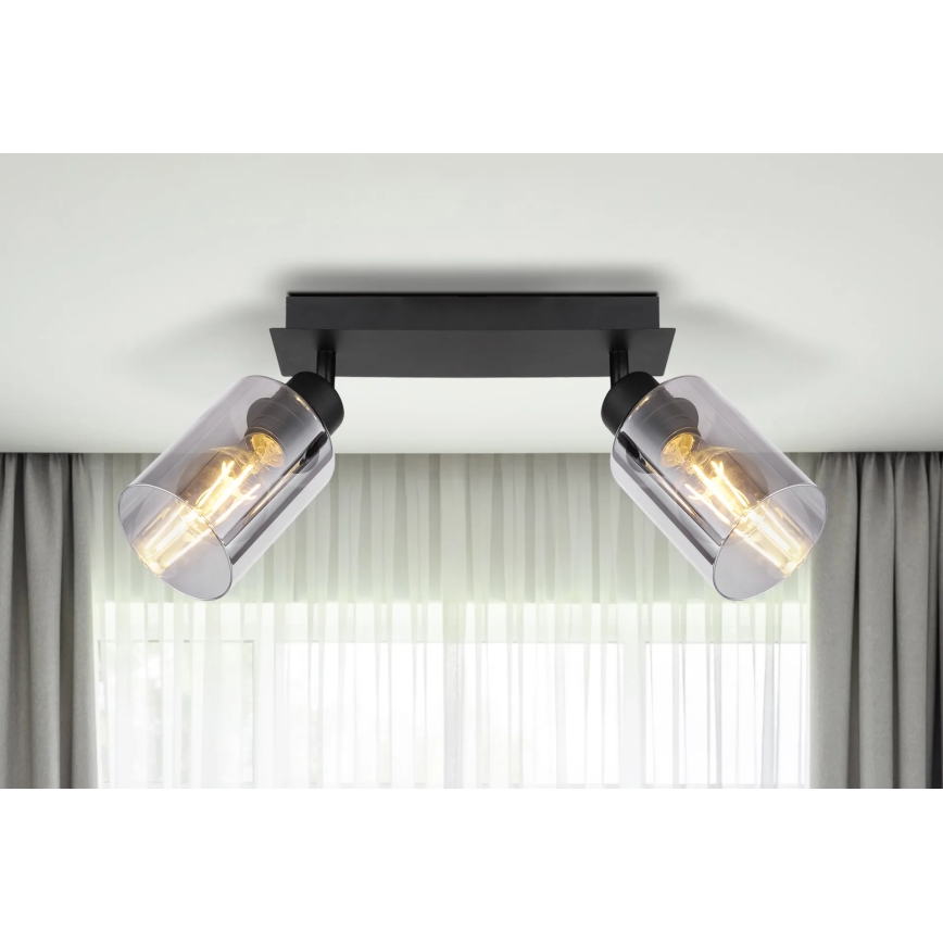 Globo - Akcentinis apšvietimas 2xE27/15W/230V juoda