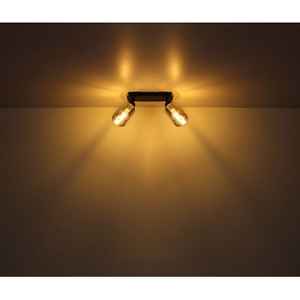 Globo - Akcentinis apšvietimas 2xE27/15W/230V juoda
