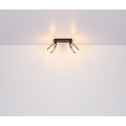 Globo - Akcentinis apšvietimas 2xE27/15W/230V juoda