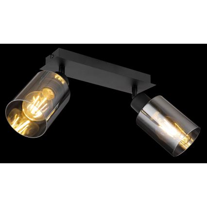 Globo - Akcentinis apšvietimas 2xE27/15W/230V juoda