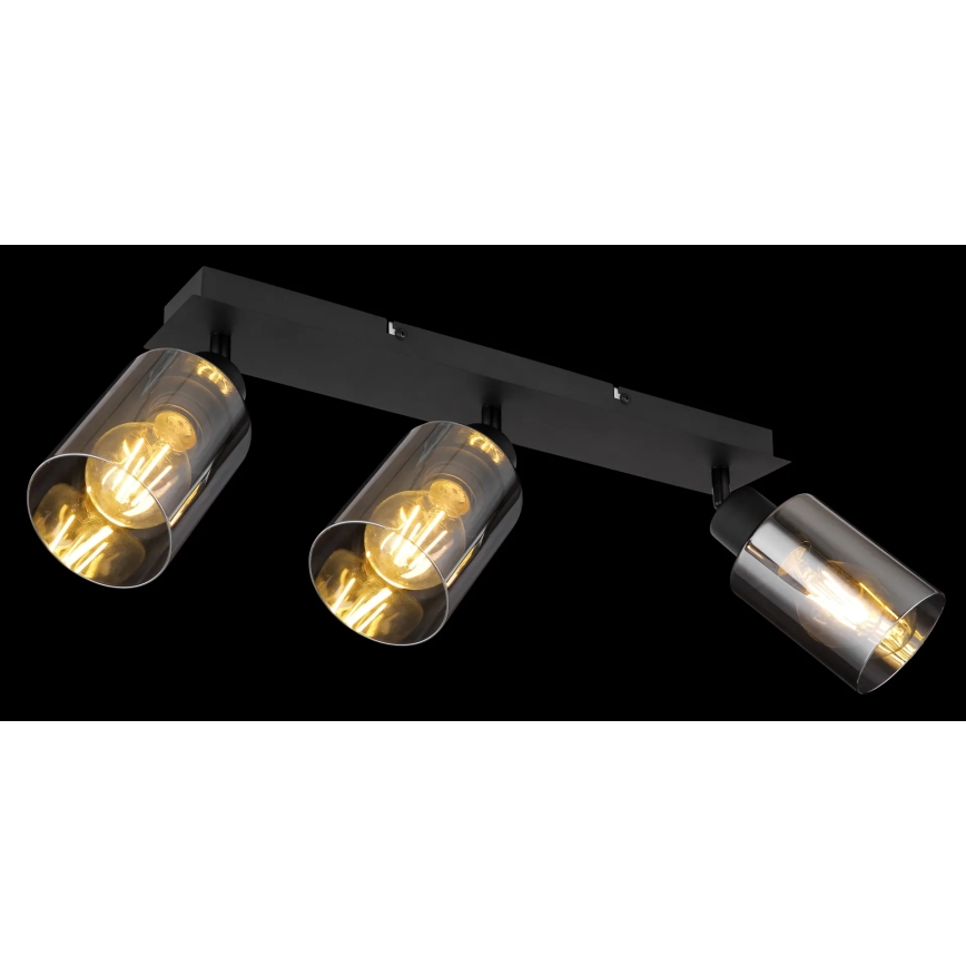Globo - Akcentinis apšvietimas 3xE27/15W/230V juoda