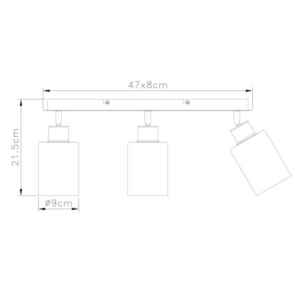Globo - Akcentinis apšvietimas 3xE27/15W/230V juoda
