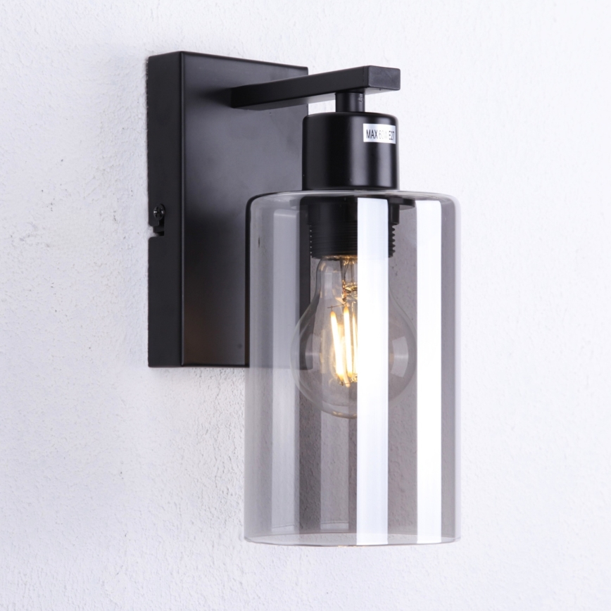 Globo - Sieninis šviestuvas 1xE27/60W/230V juoda