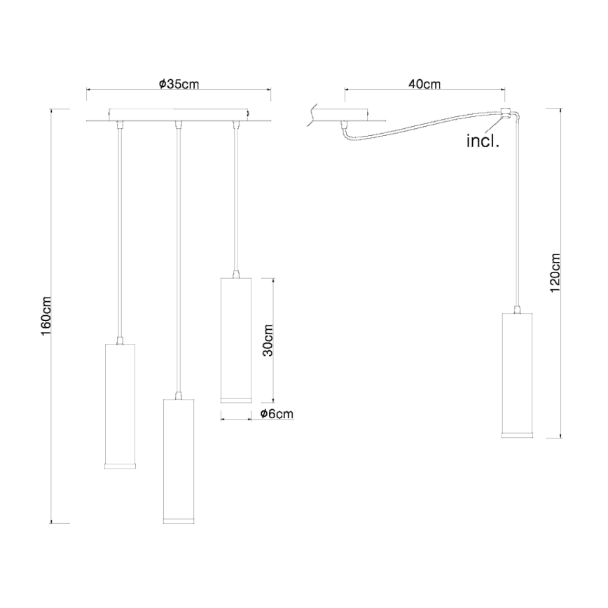 Globo  - Pakabinamas sietynas 3xE27/60W/230V juodas medis