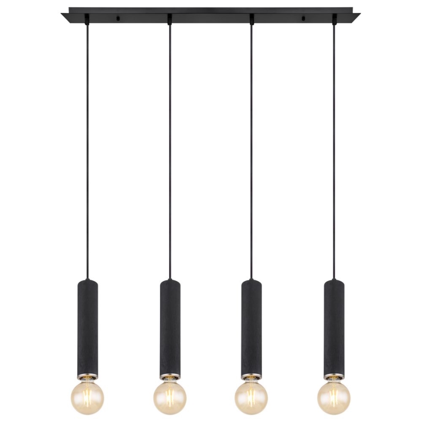 Globo  - Pakabinamas sietynas 4xE27/60W/230V juodas medis