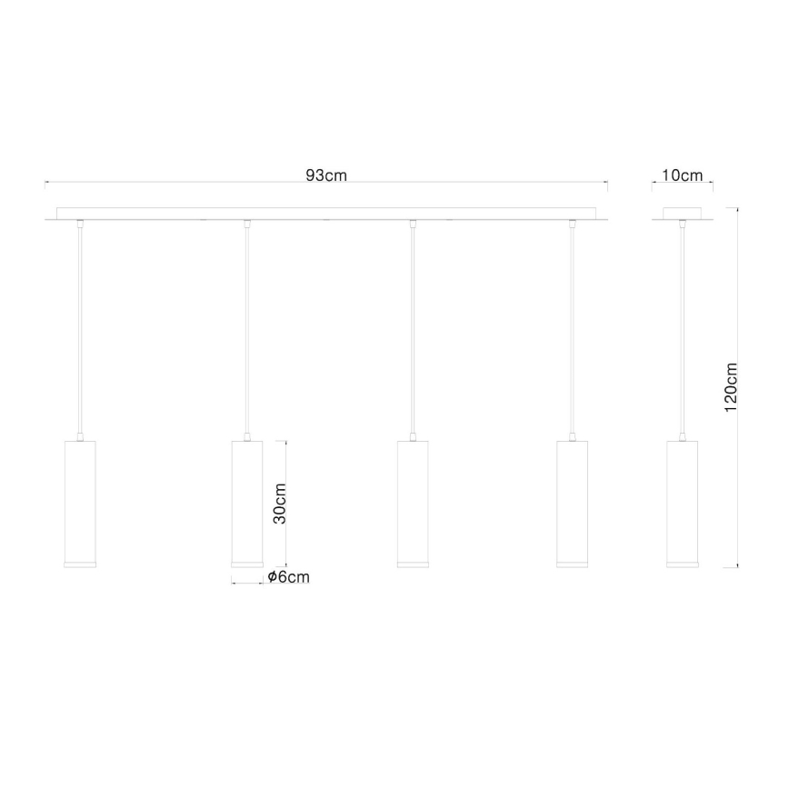 Globo  - Pakabinamas sietynas 4xE27/60W/230V juodas medis