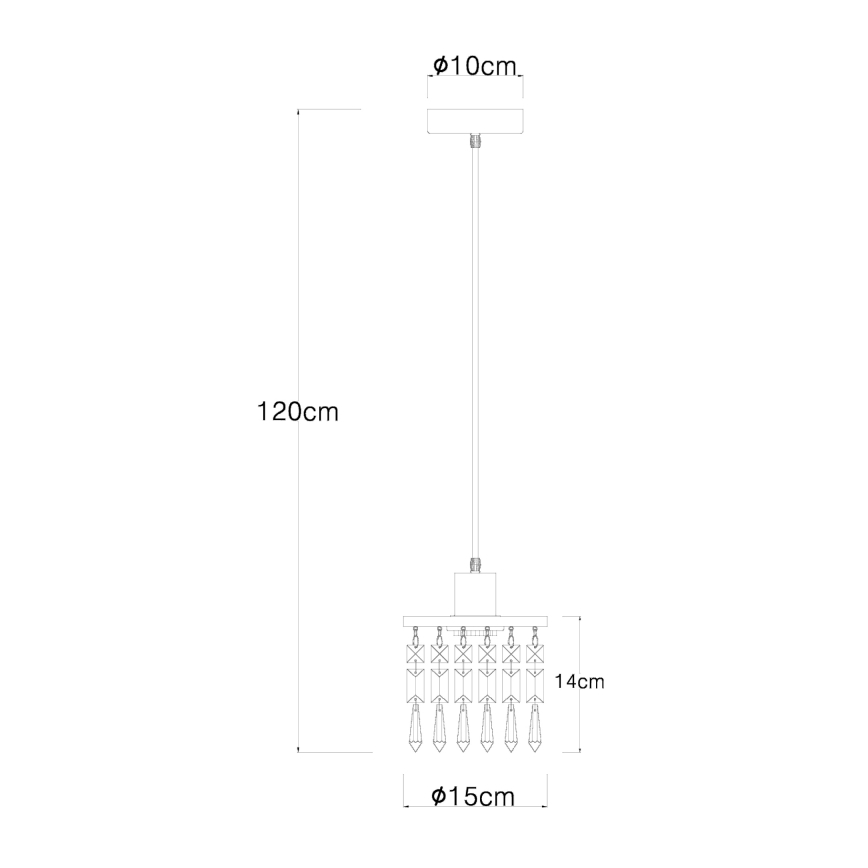 Globo 15533H - Pakabinamas sietynas COMMA 1xE27/40W/230V