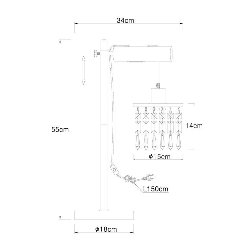 Globo - Stalinė lempa 1xE27/40W/230V