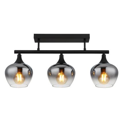 Globo - Tvirtinamas sietynas 3xE27/40W/230V juoda