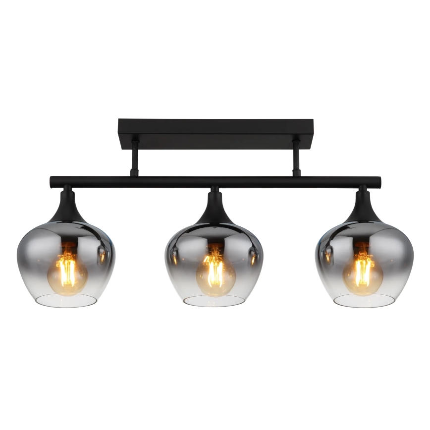 Globo - Tvirtinamas sietynas 3xE27/40W/230V juoda