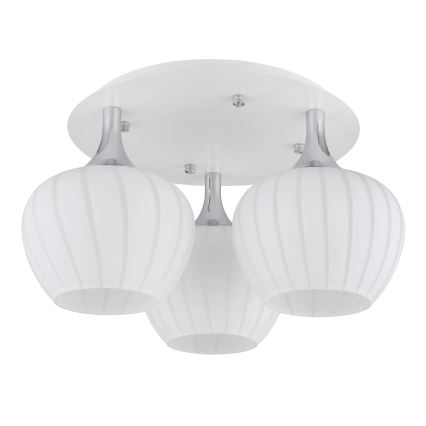 Globo - Tvirtinamas sietynas 3xE27/40W/230V balta