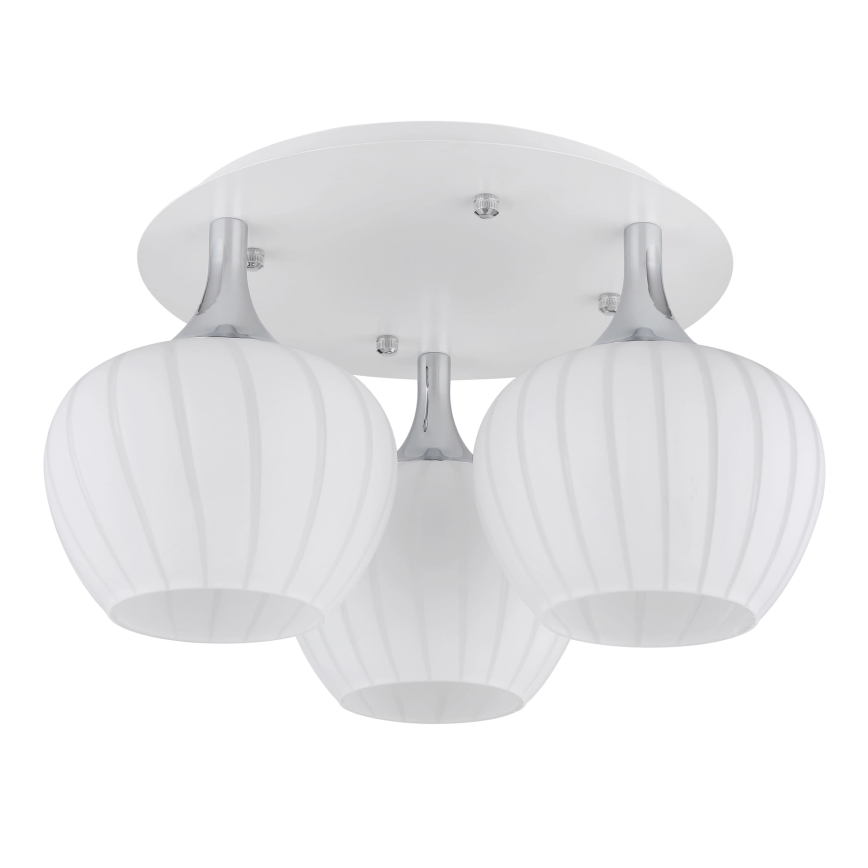 Globo - Tvirtinamas sietynas 3xE27/40W/230V balta