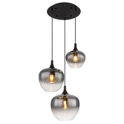 Globo - Pakabinamas sietynas 3xE27/40W/230V diametras 48 cm juoda
