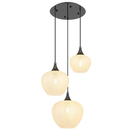 Globo - Pakabinamas sietynas 3xE27/40W/230V balta/antracitas