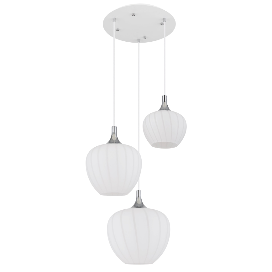 Globo - Pakabinamas sietynas 3xE27/40W/230V balta