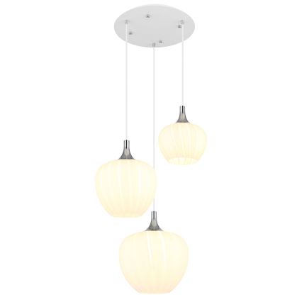 Globo - Pakabinamas sietynas 3xE27/40W/230V balta