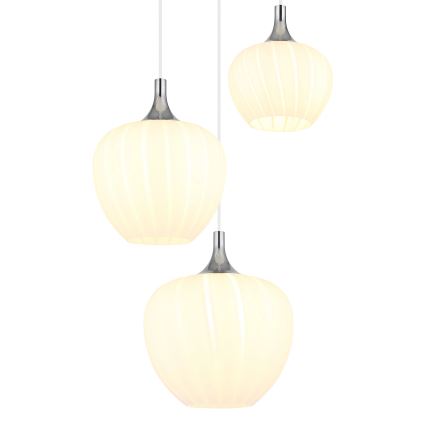 Globo - Pakabinamas sietynas 3xE27/40W/230V balta