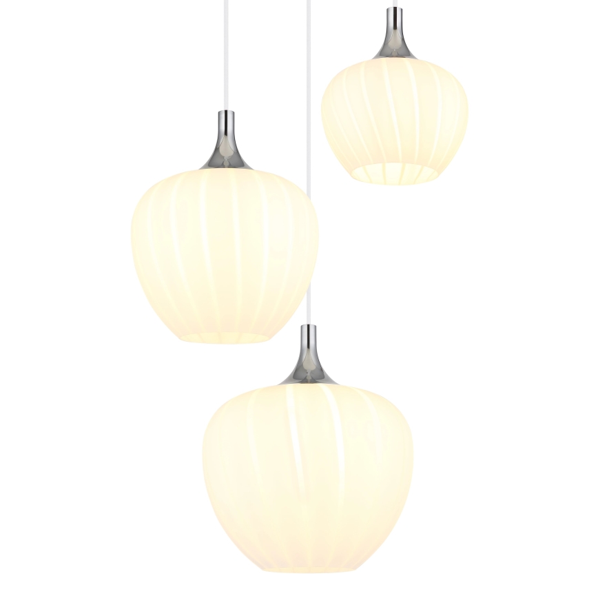 Globo - Pakabinamas sietynas 3xE27/40W/230V balta