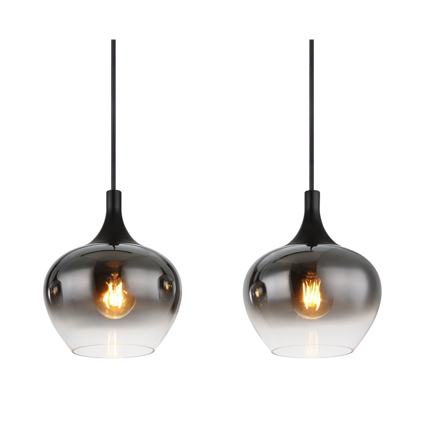 Globo - pakabinamas šviestuvas ant laido 4xE27/40W/230V juodas