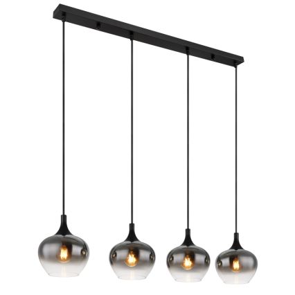 Globo - pakabinamas šviestuvas ant laido 4xE27/40W/230V juodas