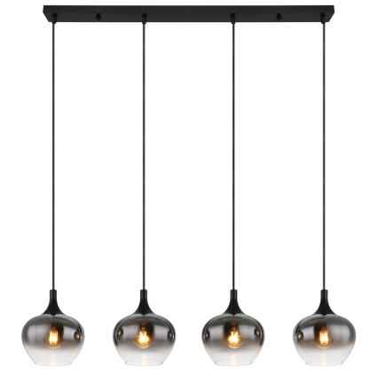 Globo - pakabinamas šviestuvas ant laido 4xE27/40W/230V juodas
