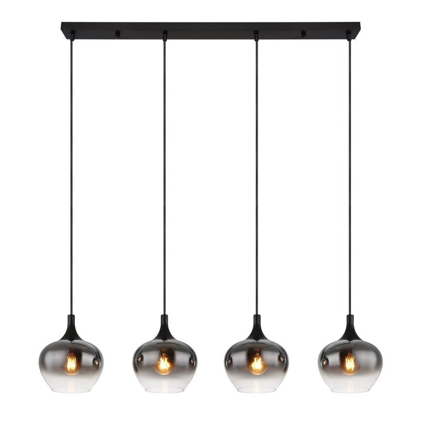 Globo - pakabinamas šviestuvas ant laido 4xE27/40W/230V juodas