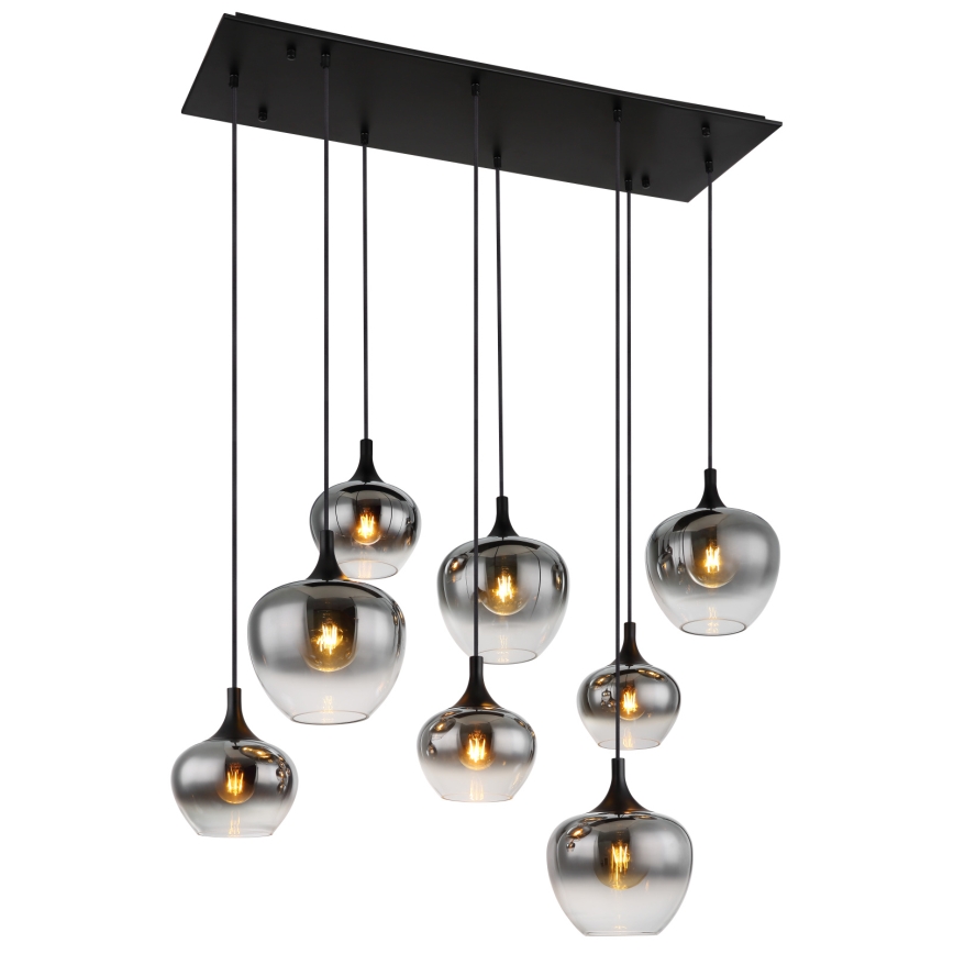 Globo - Pakabinama liustra ant laido 8xE27/40W/230V juoda