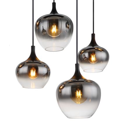 Globo - Pakabinama liustra ant laido 8xE27/40W/230V juoda