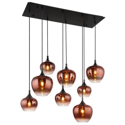Globo - Pakabinama liustra ant laido 8xE27/40W/230V vario spalvos