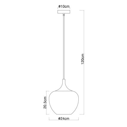 Globo - Pakabinamas sietynas 1xE27/60W/230V diametras 24 cm varis