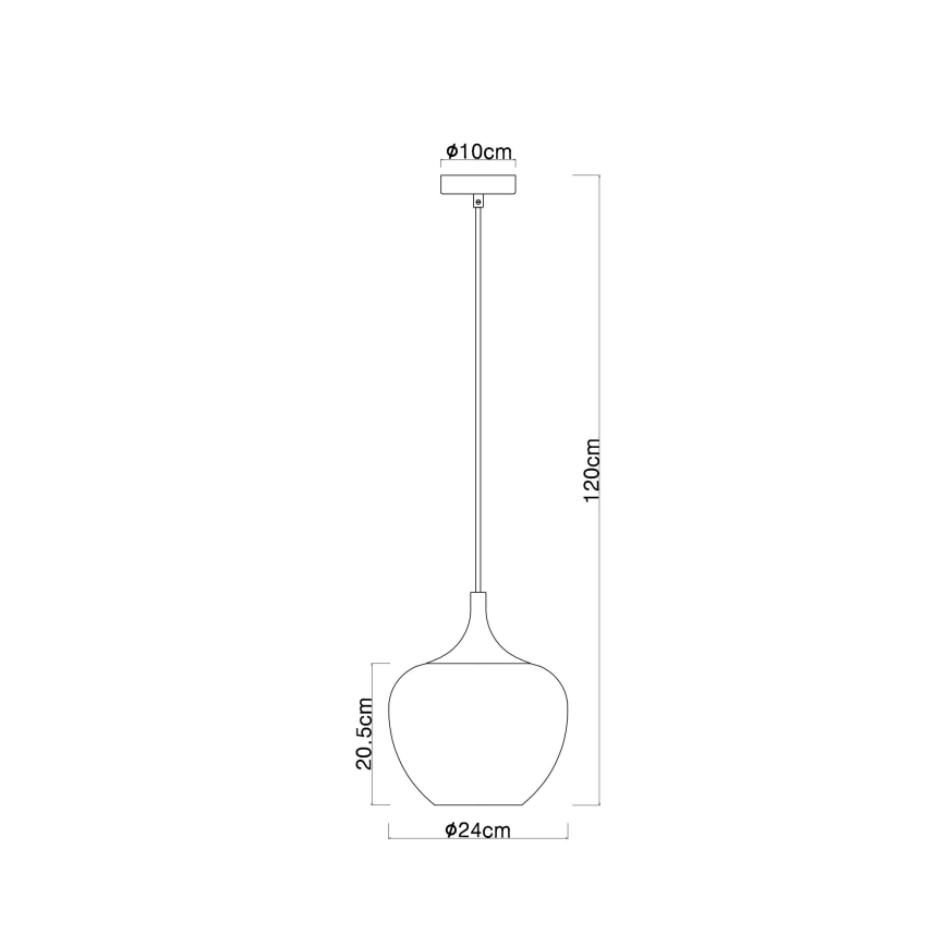 Globo - Pakabinamas sietynas 1xE27/60W/230V diametras 24 cm balta