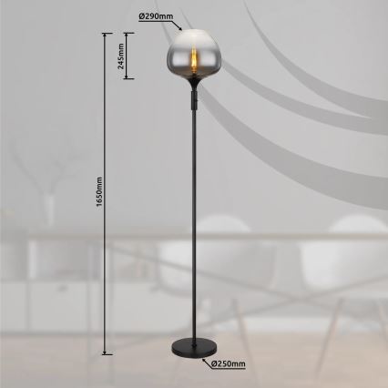 Globo - Grindinis šviestuvas 1xE27/40W/230V juodas