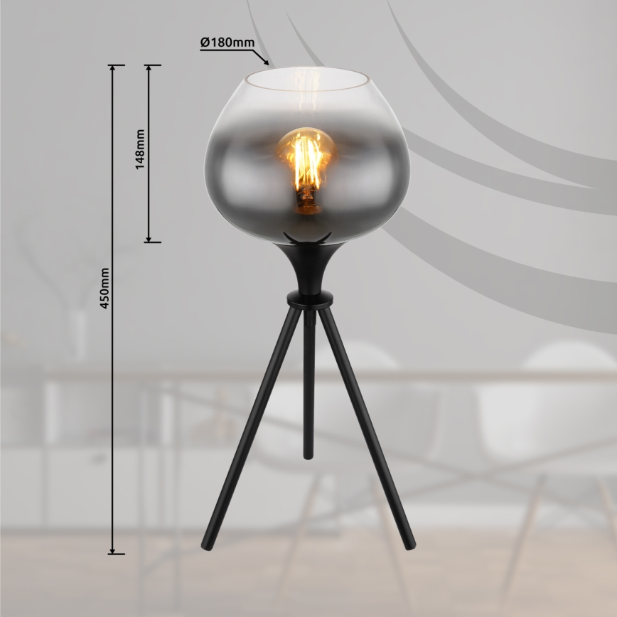 Globo - Stalinis šviestuvas 1xE27/40W/230V juodas