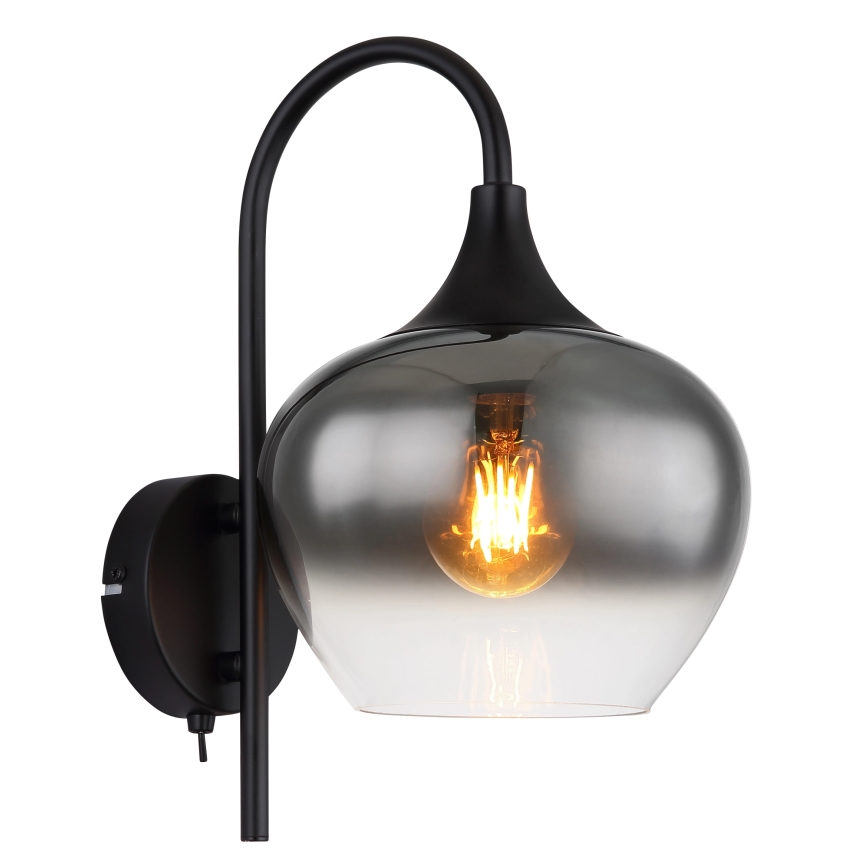 Globo - Sieninis šviestuvas 1xE27/40W/230V juoda