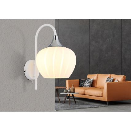 Globo - Sieninis šviestuvas 1xE27/40W/230V balta