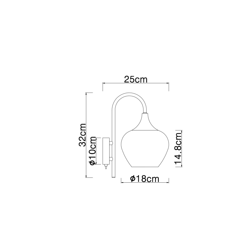 Globo - Sieninis šviestuvas 1xE27/40W/230V balta